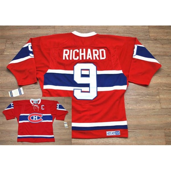 Canadiens #9 Henri Richard Stitched Red CH CCM Throwback NHL Jersey Canadiens #9 Henri Richard Stitched Red CH CCM Throwback NHL Jersey