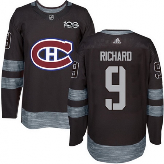 Canadiens #9 Maurice Richard Black 1917 2017 100th Anniversary Stitched NHL Jersey Canadiens #9 Maurice Richard Black 1917 2017 100th Anniversary Stitched NHL Jersey