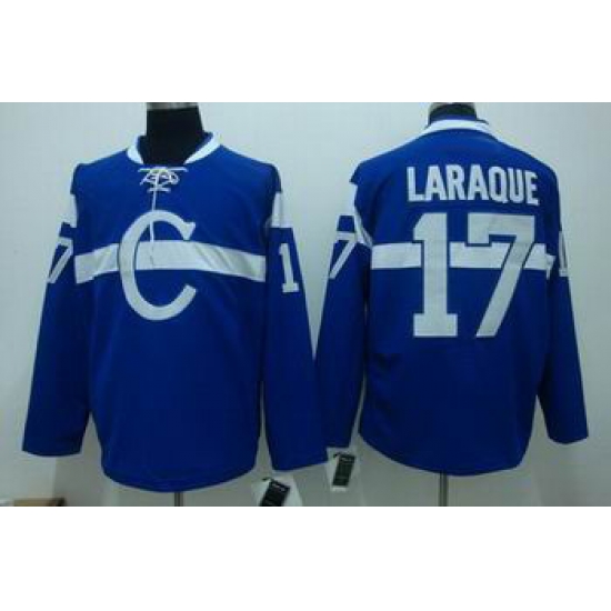 Hockey Montreal Canadiens #17 Georges Laraque Stitched Replithentic blue Jersey Hockey Montreal Canadiens #17 Georges Laraque Stitched Replithentic blue Jersey