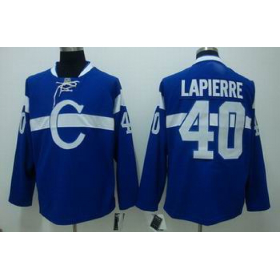 Hockey Montreal Canadiens #40 Maxim Lapierre Stitched Replithentic blue Jersey Hockey Montreal Canadiens #40 Maxim Lapierre Stitched Replithentic blue Jersey