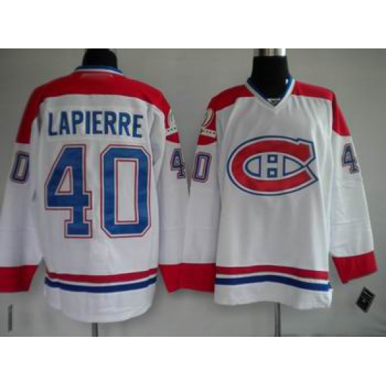 Hockey Montreal Canadiens #40 Maxim Lapierre Stitched Replithentic white Jersey Hockey Montreal Canadiens #40 Maxim Lapierre Stitched Replithentic white Jersey