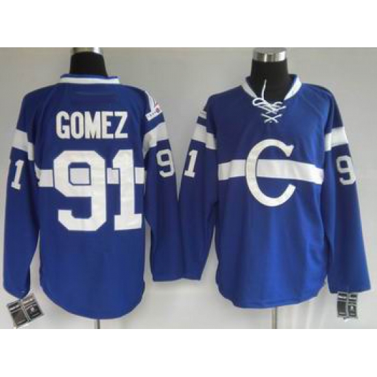Hockey Montreal Canadiens #91 Scott Gomez Stitched Replithentic blue Jersey Hockey Montreal Canadiens #91 Scott Gomez Stitched Replithentic blue Jersey