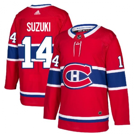 Men Montreal Canadiens 14 Nick Suzuki Red Stitched NHL Jersey Men Montreal Canadiens 14 Nick Suzuki Red Stitched NHL Jersey