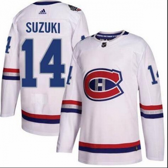 Men Montreal Canadiens 14 Nick Suzuki White Adidas Jersey Men Montreal Canadiens 14 Nick Suzuki White Adidas Jersey