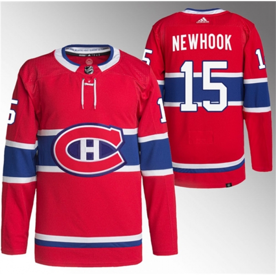 Men Montreal Canadiens 15 Alex Newhook Red Stitched Jersey Men Montreal Canadiens 15 Alex Newhook Red Stitched Jersey