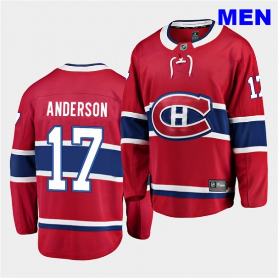 Men Montreal Canadiens 17 Josh Anderson 2020 21 Home Men Red Breakaway Player Jersey Men Montreal Canadiens 17 Josh Anderson 2020 21 Home Men Red Breakaway Player Jersey