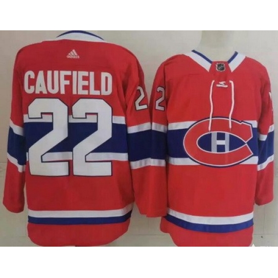 Men Montreal Canadiens 22 Cole Caufield Red Stitched NHL Jersey Men Montreal Canadiens 22 Cole Caufield Red Stitched NHL Jersey