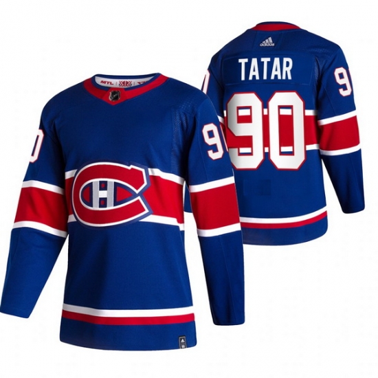 Men Montreal Canadiens 90 Tomas Tatar Blue Adidas 2020 21 Reverse Retro Alternate NHL Jersey Men Montreal Canadiens 90 Tomas Tatar Blue Adidas 2020 21 Reverse Retro Alternate NHL Jersey