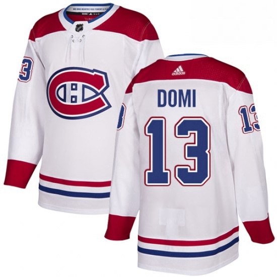 Mens Adidas Montreal Canadiens 13 Max Domi Authentic White Away NHL Jersey Mens Adidas Montreal Canadiens 13 Max Domi Authentic White Away NHL Jersey