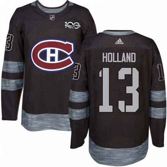 Mens Adidas Montreal Canadiens 13 Peter Holland Authentic Black 1917 2017 100th Anniversary NHL Jersey Mens Adidas Montreal Canadiens 13 Peter Holland Authentic Black 1917 2017 100th Anniversary NHL Jersey