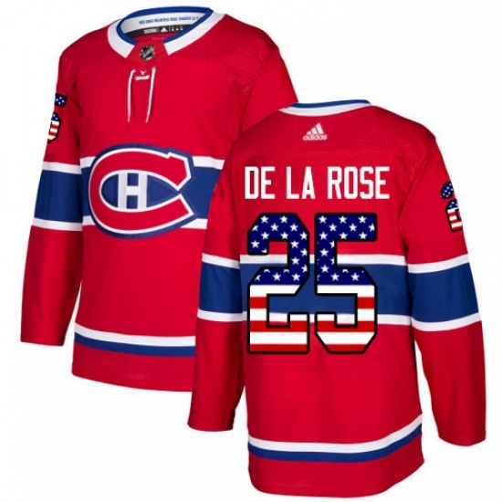 Mens Adidas Montreal Canadiens 25 Jacob de la Rose Authentic Red USA Flag Fashion NHL Jersey Mens Adidas Montreal Canadiens 25 Jacob de la Rose Authentic Red USA Flag Fashion NHL Jersey