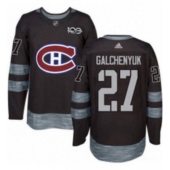 Mens Adidas Montreal Canadiens 27 Alex Galchenyuk Authentic Black 1917 2017 100th Anniversary NHL Jersey Mens Adidas Montreal Canadiens 27 Alex Galchenyuk Authentic Black 1917 2017 100th Anniversary NHL Jersey