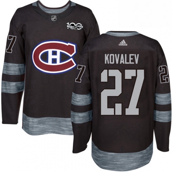 Mens Adidas Montreal Canadiens 27 Alexei Kovalev Premier Black 1917 2017 100th Anniversary NHL Jersey Mens Adidas Montreal Canadiens 27 Alexei Kovalev Premier Black 1917 2017 100th Anniversary NHL Jersey