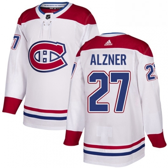 Mens Adidas Montreal Canadiens 27 Karl Alzner Authentic White Away NHL Jersey Mens Adidas Montreal Canadiens 27 Karl Alzner Authentic White Away NHL Jersey