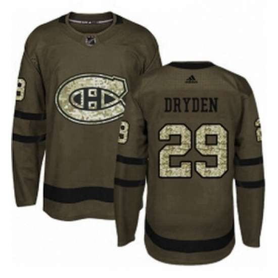 Mens Adidas Montreal Canadiens 29 Ken Dryden Premier Green Salute to Service NHL Jersey Mens Adidas Montreal Canadiens 29 Ken Dryden Premier Green Salute to Service NHL Jersey