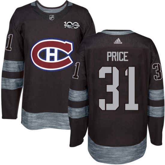 Mens Adidas Montreal Canadiens 31 Carey Price Premier Black 1917 2017 100th Anniversary NHL Jersey Mens Adidas Montreal Canadiens 31 Carey Price Premier Black 1917 2017 100th Anniversary NHL Jersey