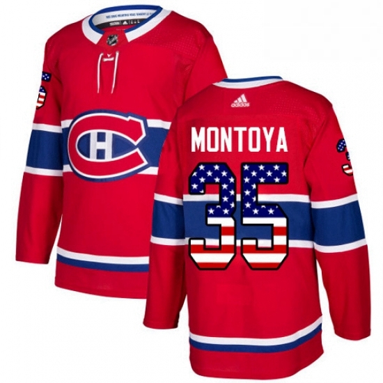 Mens Adidas Montreal Canadiens 35 Al Montoya Authentic Red USA Flag Fashion NHL Jersey Mens Adidas Montreal Canadiens 35 Al Montoya Authentic Red USA Flag Fashion NHL Jersey