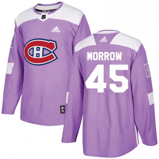 Mens Adidas Montreal Canadiens 45 Joe Morrow Authentic Purple Fights Cancer Practice NHL Jersey Mens Adidas Montreal Canadiens 45 Joe Morrow Authentic Purple Fights Cancer Practice NHL Jersey