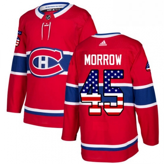 Mens Adidas Montreal Canadiens 45 Joe Morrow Authentic Red USA Flag Fashion NHL Jersey Mens Adidas Montreal Canadiens 45 Joe Morrow Authentic Red USA Flag Fashion NHL Jersey