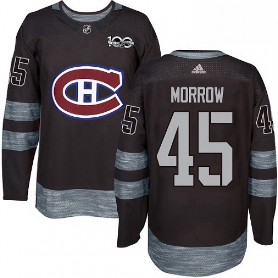 Mens Adidas Montreal Canadiens 45 Joe Morrow Premier Black 1917 2017 100th Anniversary NHL Jersey Mens Adidas Montreal Canadiens 45 Joe Morrow Premier Black 1917 2017 100th Anniversary NHL Jersey