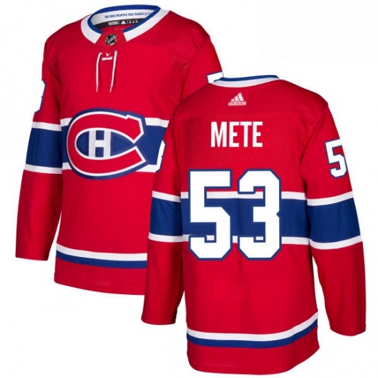 Mens Adidas Montreal Canadiens 53 Victor Mete Authentic Red Home NHL Jersey Mens Adidas Montreal Canadiens 53 Victor Mete Authentic Red Home NHL Jersey