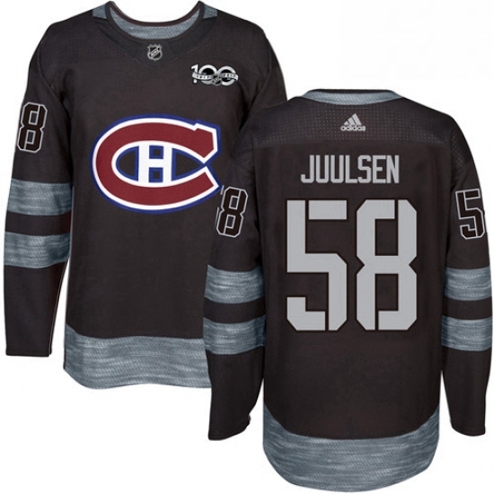 Mens Adidas Montreal Canadiens 58 Noah Juulsen Authentic Black 1917 2017 100th Anniversary NHL Jersey Mens Adidas Montreal Canadiens 58 Noah Juulsen Authentic Black 1917 2017 100th Anniversary NHL Jersey