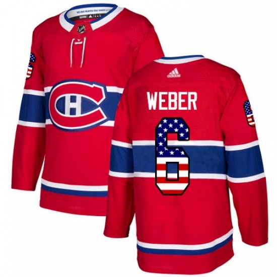 Mens Adidas Montreal Canadiens 6 Shea Weber Authentic Red USA Flag Fashion NHL Jersey Mens Adidas Montreal Canadiens 6 Shea Weber Authentic Red USA Flag Fashion NHL Jersey