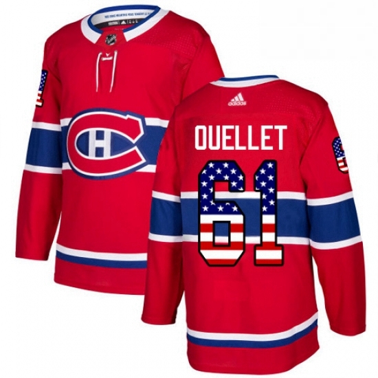 Mens Adidas Montreal Canadiens 61 Xavier Ouellet Authentic Red USA Flag Fashion NHL Jersey Mens Adidas Montreal Canadiens 61 Xavier Ouellet Authentic Red USA Flag Fashion NHL Jersey