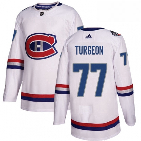 Mens Adidas Montreal Canadiens 77 Pierre Turgeon Authentic White 2017 100 Classic NHL Jersey Mens Adidas Montreal Canadiens 77 Pierre Turgeon Authentic White 2017 100 Classic NHL Jersey