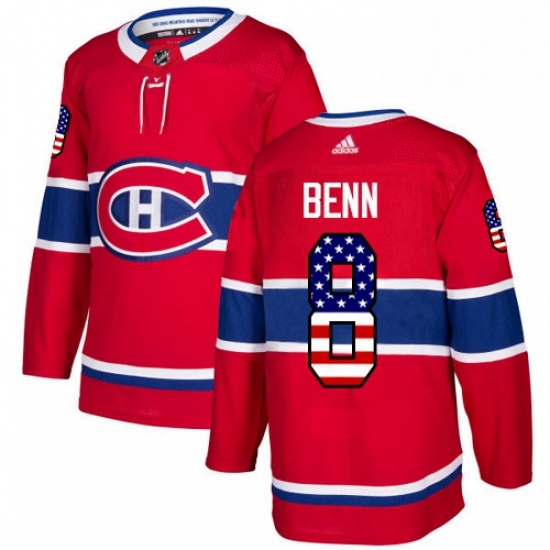 Mens Adidas Montreal Canadiens 8 Jordie Benn Authentic Red USA Flag Fashion NHL Jersey Mens Adidas Montreal Canadiens 8 Jordie Benn Authentic Red USA Flag Fashion NHL Jersey