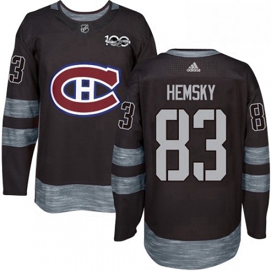 Mens Adidas Montreal Canadiens 83 Ales Hemsky Authentic Black 1917 2017 100th Anniversary NHL Jersey Mens Adidas Montreal Canadiens 83 Ales Hemsky Authentic Black 1917 2017 100th Anniversary NHL Jersey