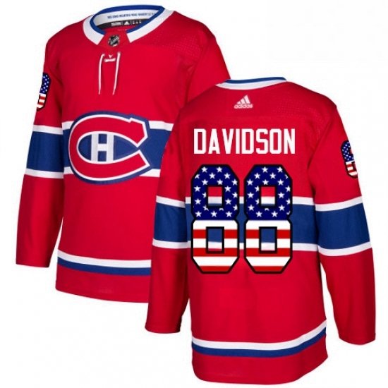 Mens Adidas Montreal Canadiens 88 Brandon Davidson Authentic Red USA Flag Fashion NHL Jersey Mens Adidas Montreal Canadiens 88 Brandon Davidson Authentic Red USA Flag Fashion NHL Jersey
