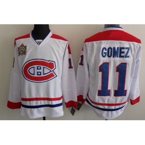 Montreal Canadiens 11 Gomez White Jerseys Classic Montreal Canadiens 11 Gomez White Jerseys Classic