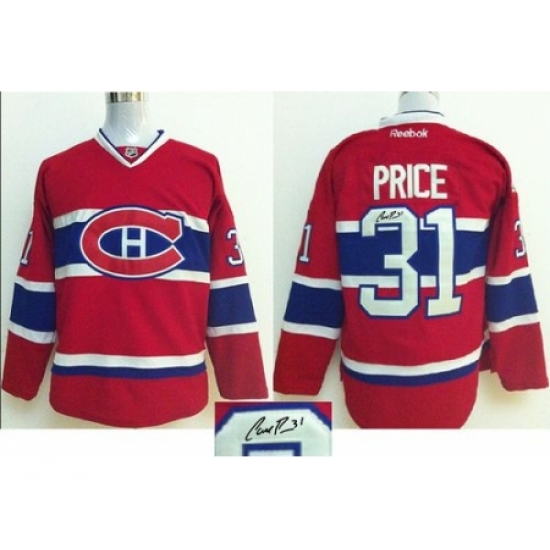 Montreal Canadiens #31 Carey Price Red Autographed Stitched NHL Montreal Canadiens #31 Carey Price Red Autographed Stitched NHL