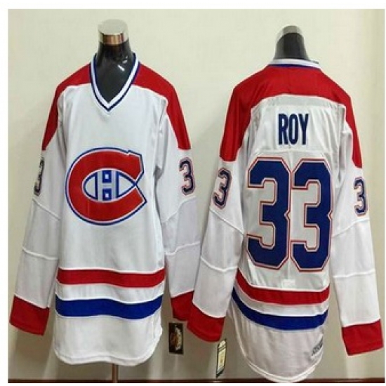 Montreal Canadiens #33 Patrick Roy White Stitched NHL Jersey Montreal Canadiens #33 Patrick Roy White Stitched NHL Jersey