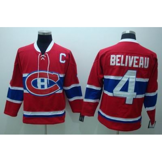 Montreal Canadiens #4 Jean Beliveau red Jerseys C patch Montreal Canadiens #4 Jean Beliveau red Jerseys C patch