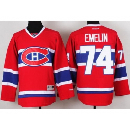 Montreal Canadiens 74 Alexei Emelin Red NHL Hockey Jerseys Montreal Canadiens 74 Alexei Emelin Red NHL Hockey Jerseys