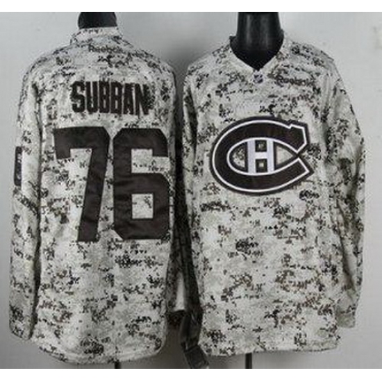 Montreal Canadiens 76 P.K. Subban White Camo NHL Jersey Montreal Canadiens 76 P.K. Subban White Camo NHL Jersey