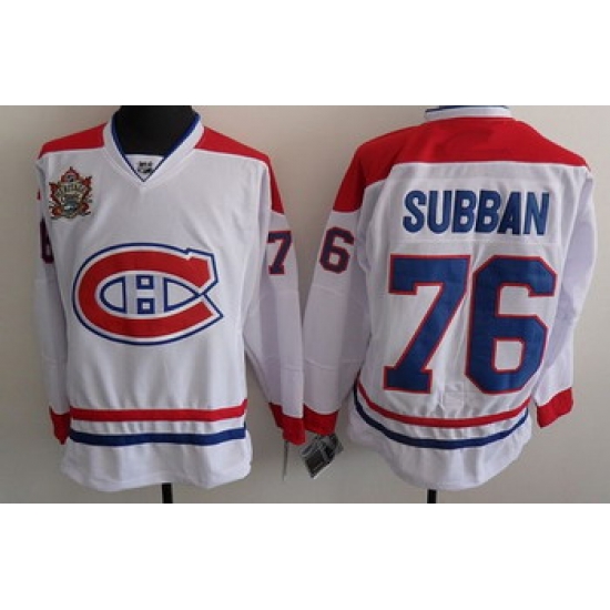 Montreal Canadiens 76 Subban White Jerseys Classic Montreal Canadiens 76 Subban White Jerseys Classic
