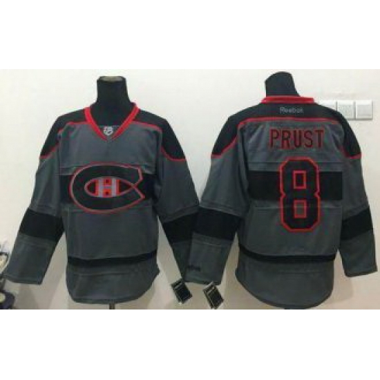 Montreal Canadiens #8 Brandon Prust Charcoal Cross Check Fashion Stitched NHL Jersey Montreal Canadiens #8 Brandon Prust Charcoal Cross Check Fashion Stitched NHL Jersey
