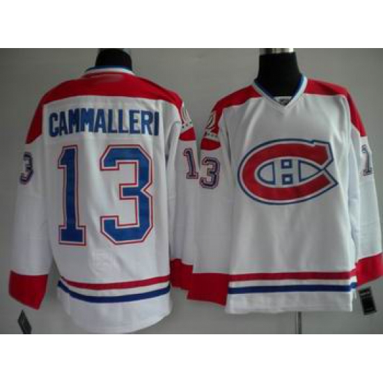hockey Montreal Canadiens #13 Michael Cammalleri Stitched Replithentic white Jersey hockey Montreal Canadiens #13 Michael Cammalleri Stitched Replithentic white Jersey