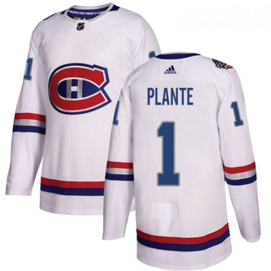 Youth Adidas Montreal Canadiens 1 Jacques Plante Authentic White 2017 100 Classic NHL Jersey Youth Adidas Montreal Canadiens 1 Jacques Plante Authentic White 2017 100 Classic NHL Jersey