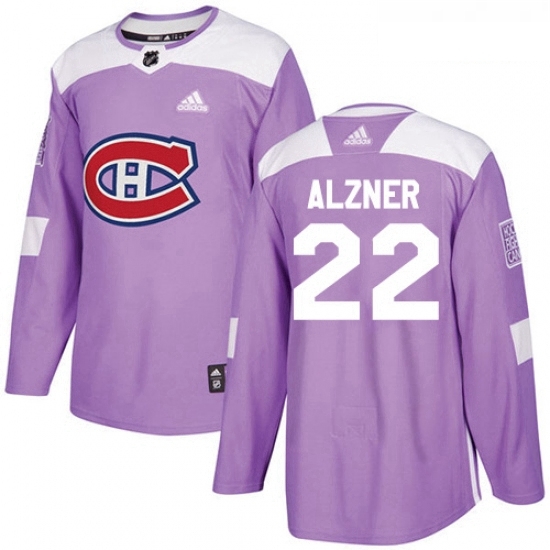 Youth Adidas Montreal Canadiens 22 Karl Alzner Authentic Purple Fights Cancer Practice NHL Jersey Youth Adidas Montreal Canadiens 22 Karl Alzner Authentic Purple Fights Cancer Practice NHL Jersey