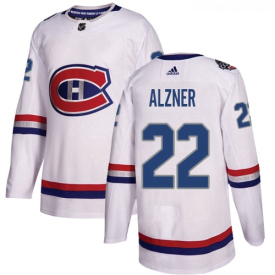 Youth Adidas Montreal Canadiens 22 Karl Alzner Authentic White 2017 100 Classic NHL Jersey Youth Adidas Montreal Canadiens 22 Karl Alzner Authentic White 2017 100 Classic NHL Jersey