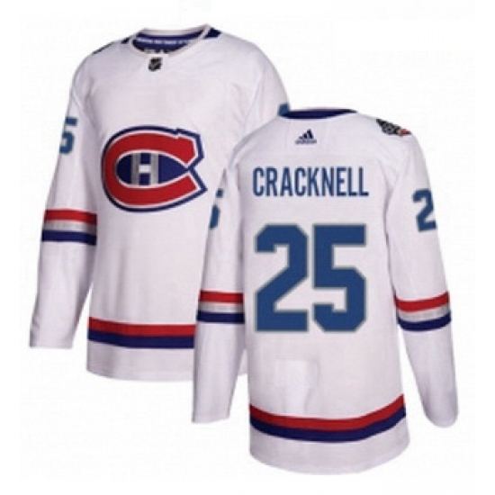 Youth Adidas Montreal Canadiens 25 Adam Cracknell Authentic White 2017 100 Classic NHL Jersey Youth Adidas Montreal Canadiens 25 Adam Cracknell Authentic White 2017 100 Classic NHL Jersey