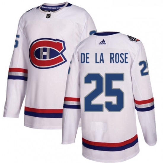 Youth Adidas Montreal Canadiens 25 Jacob de la Rose Authentic White 2017 100 Classic NHL Jersey Youth Adidas Montreal Canadiens 25 Jacob de la Rose Authentic White 2017 100 Classic NHL Jersey