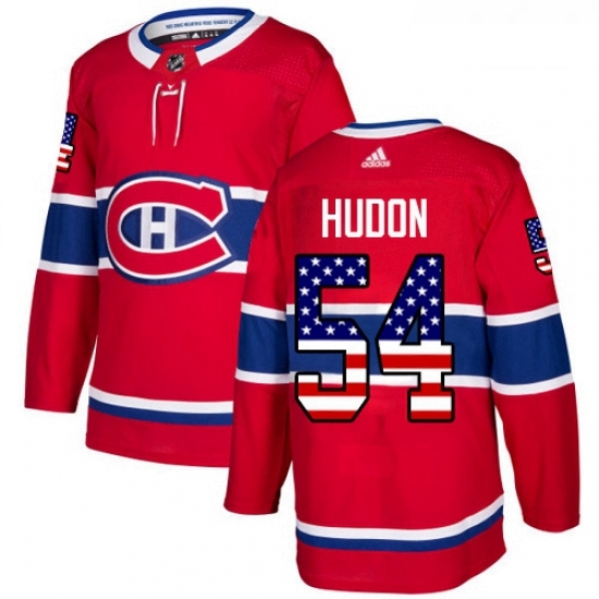 Youth Adidas Montreal Canadiens 54 Charles Hudon Authentic Red USA Flag Fashion NHL Jersey Youth Adidas Montreal Canadiens 54 Charles Hudon Authentic Red USA Flag Fashion NHL Jersey
