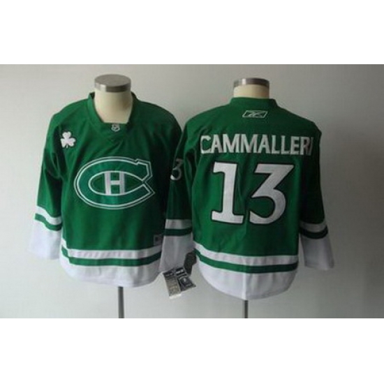 Youth KIDS Montreal Canadiens #13 CAMMALLERI CH green jersey Youth KIDS Montreal Canadiens #13 CAMMALLERI CH green jersey
