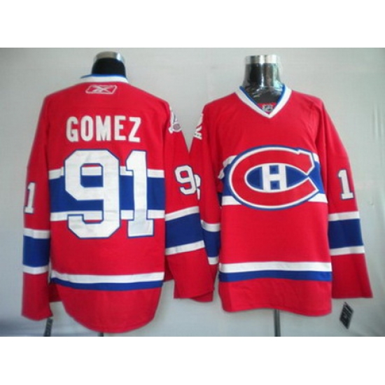 Youth Montreal Canadiens 91 GOMEZ Red kids jersey Youth Montreal Canadiens 91 GOMEZ Red kids jersey