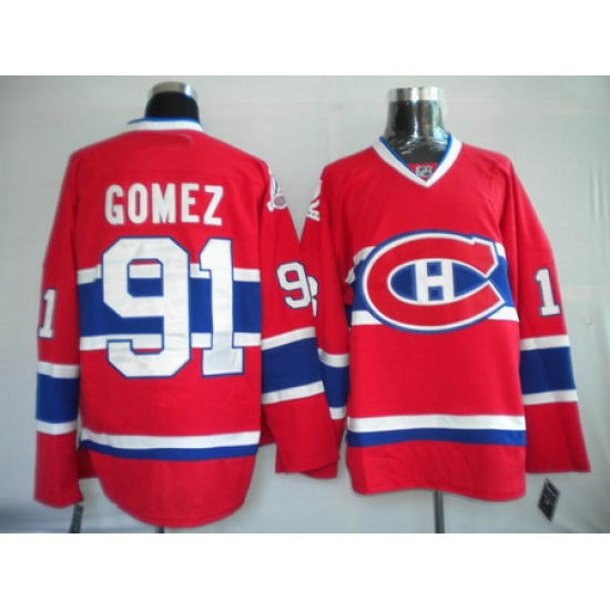 Youth Montreal Canadiens #91 GOMEZ Red Youth Montreal Canadiens #91 GOMEZ Red